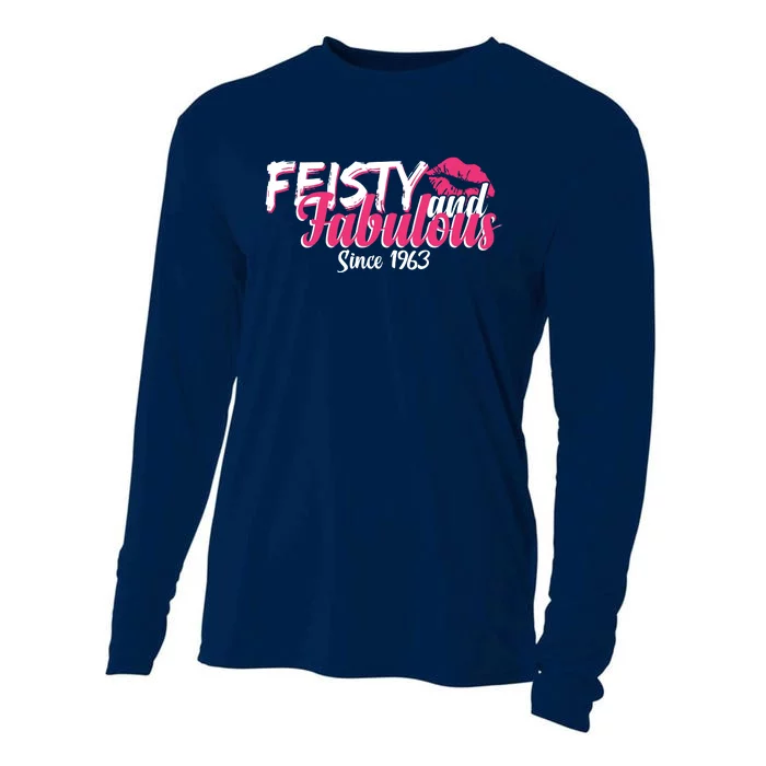 Feisty And Fabulous Since 1963 60th Birthday Cooling Performance Long Sleeve Crew