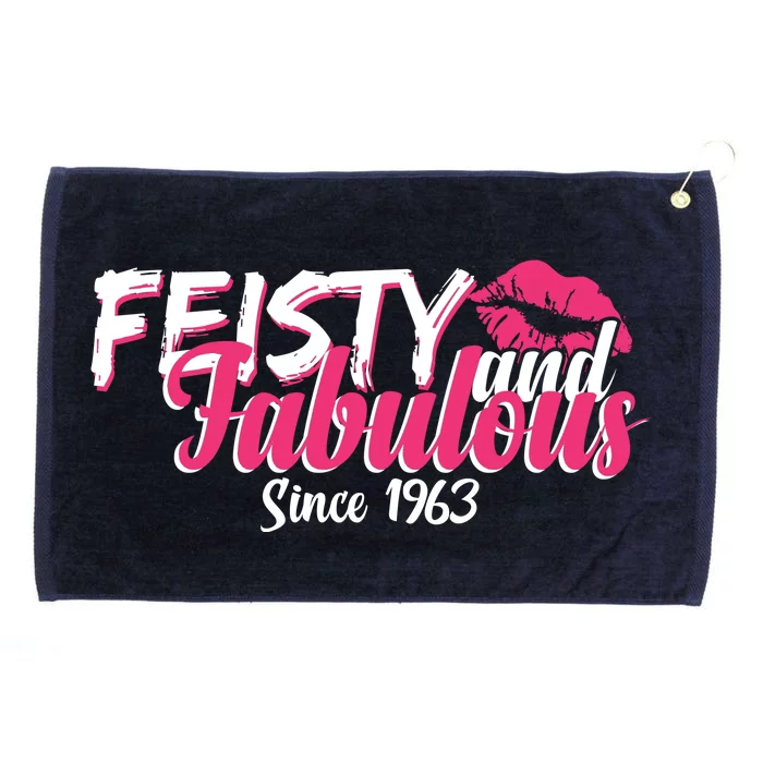 Feisty And Fabulous Since 1963 60th Birthday Grommeted Golf Towel