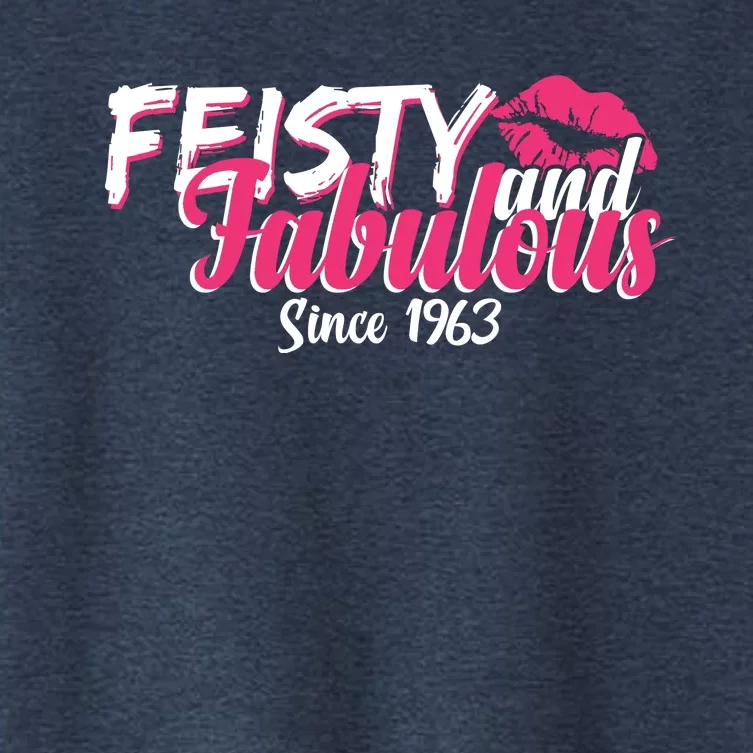 Feisty And Fabulous Since 1963 60th Birthday Women's Crop Top Tee