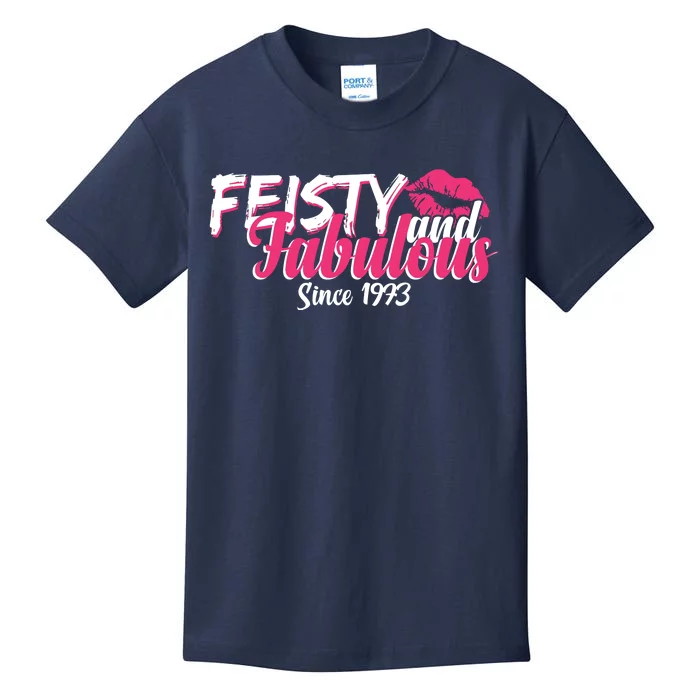 Feisty And Fabulous Since 1973 50th Birthday Kids T-Shirt