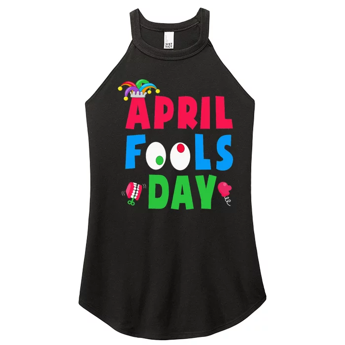 Funny April Fool's Day April 1st joke Pranks Women’s Perfect Tri Rocker Tank