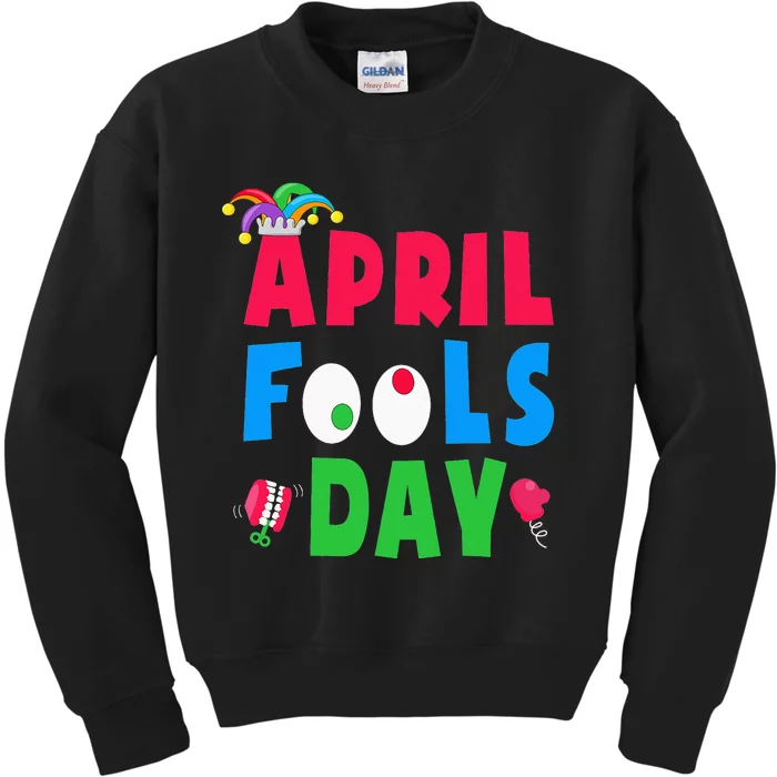 Funny April Fool's Day April 1st joke Pranks Kids Sweatshirt