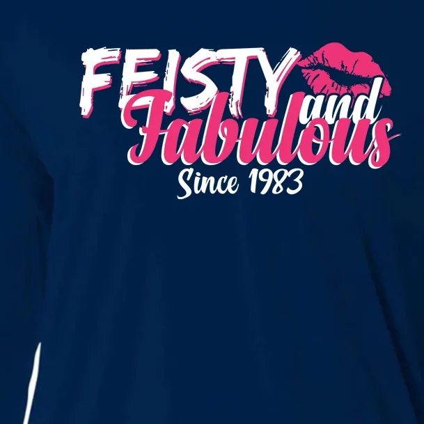 Feisty And Fabulous Since 1983 40th Birthday Cooling Performance Long Sleeve Crew