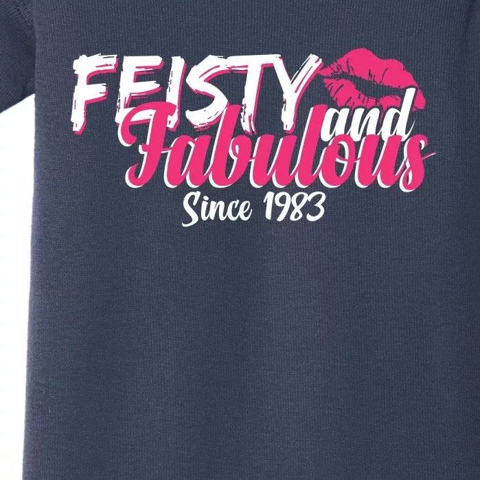 Feisty And Fabulous Since 1983 40th Birthday Baby Bodysuit