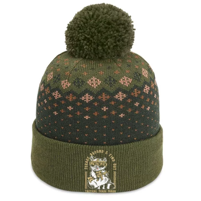 Forage Around & Find Out Tactical Trash Panda The Baniff Cuffed Pom Beanie