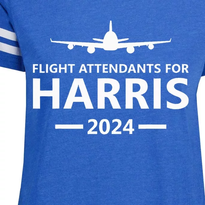 Flight Attendants For Kamala Harris 2024 Election Stewardess Enza Ladies Jersey Football T-Shirt