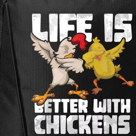 Funny Animal Farmer Dabbing Rooster Dab Hen Chicken City Backpack