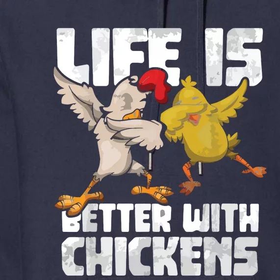 Funny Animal Farmer Dabbing Rooster Dab Hen Chicken Premium Hoodie