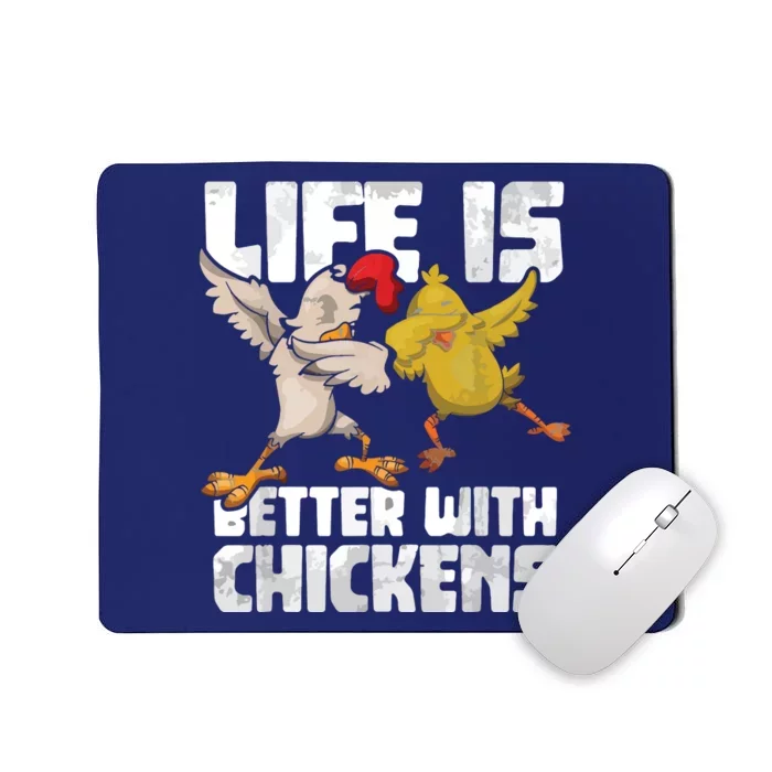 Funny Animal Farmer Dabbing Rooster Dab Hen Chicken Mousepad