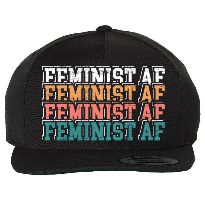 Feminist Af Feminism Empowert Proud Feminist Gift Wool Snapback Cap