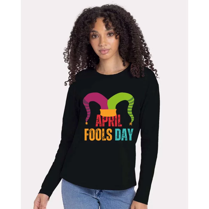 Funny April Fools Day Womens Cotton Relaxed Long Sleeve T-Shirt