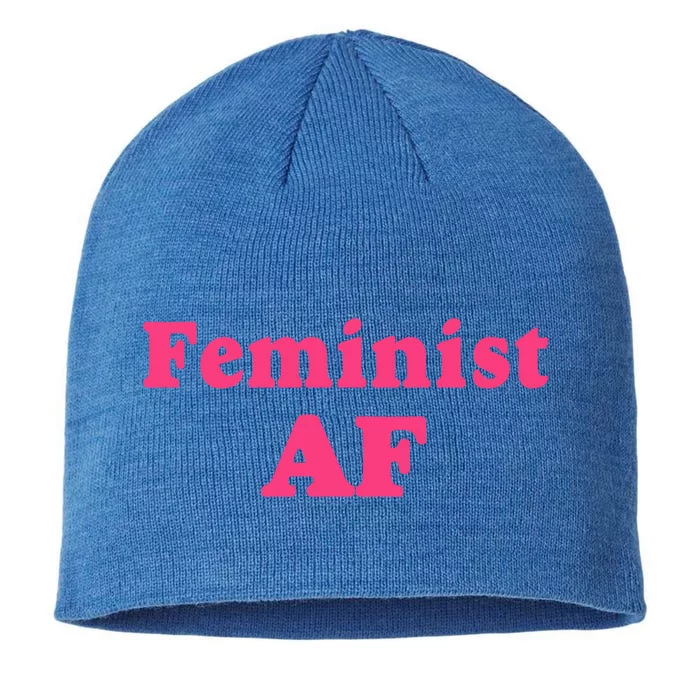 Feminist Af Feminism Retro Style Cool Gift 8 1/2in Sustainable Knit Beanie