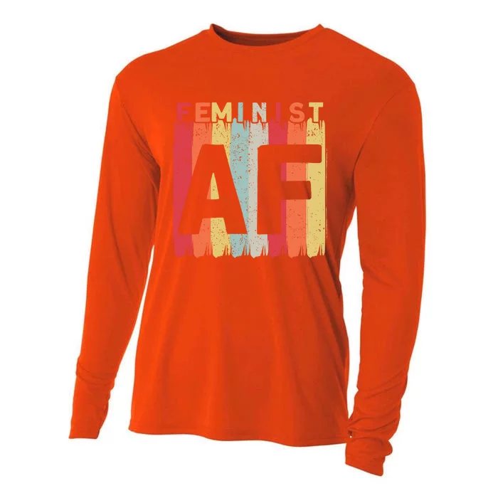 Feminist Af Feminism Cute Gift Cooling Performance Long Sleeve Crew