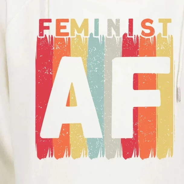 Feminist Af Feminism Cute Gift Womens Funnel Neck Pullover Hood