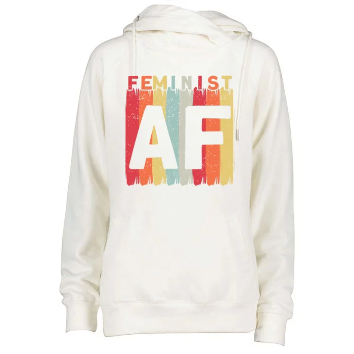 Feminist Af Feminism Cute Gift Womens Funnel Neck Pullover Hood