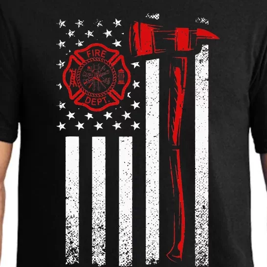 Fireman American Flag Firefighter Pajama Set