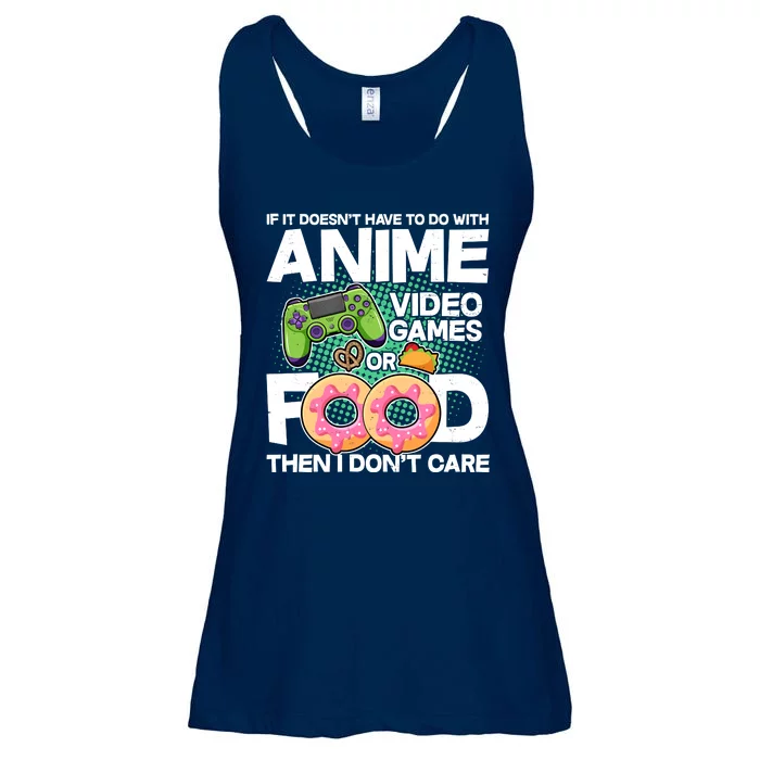 Funny Anime Food And Video Games Ladies Essential Flowy Tank