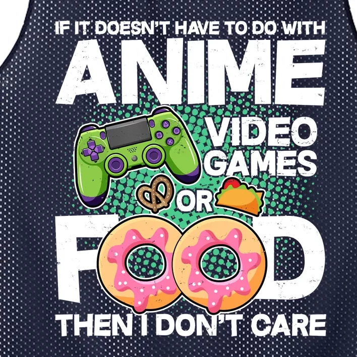 Funny Anime Food And Video Games Mesh Reversible Basketball Jersey Tank