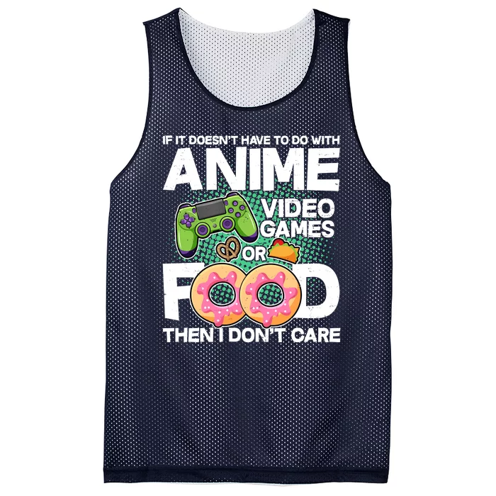 Funny Anime Food And Video Games Mesh Reversible Basketball Jersey Tank