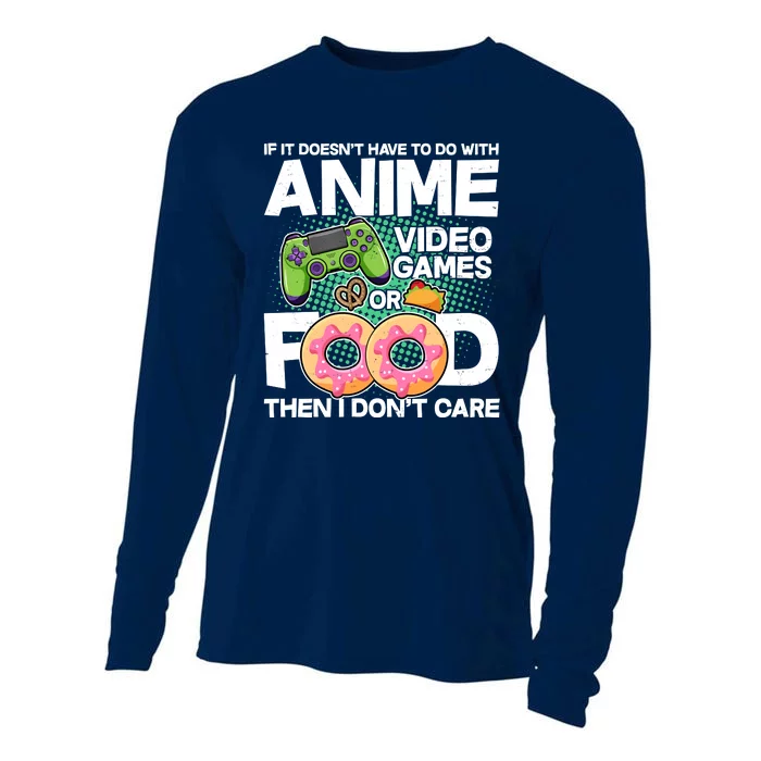 Funny Anime Food And Video Games Cooling Performance Long Sleeve Crew