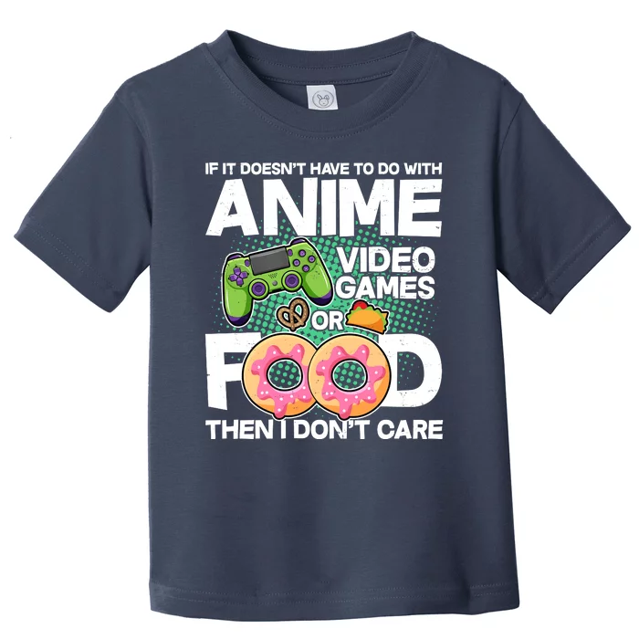 Funny Anime Food And Video Games Toddler T-Shirt