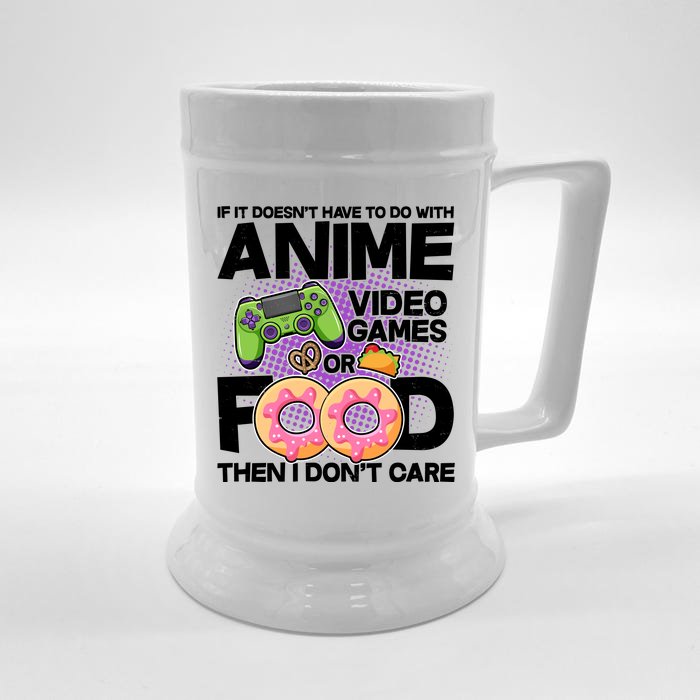 Funny Anime Food And Video Games Front & Back Beer Stein