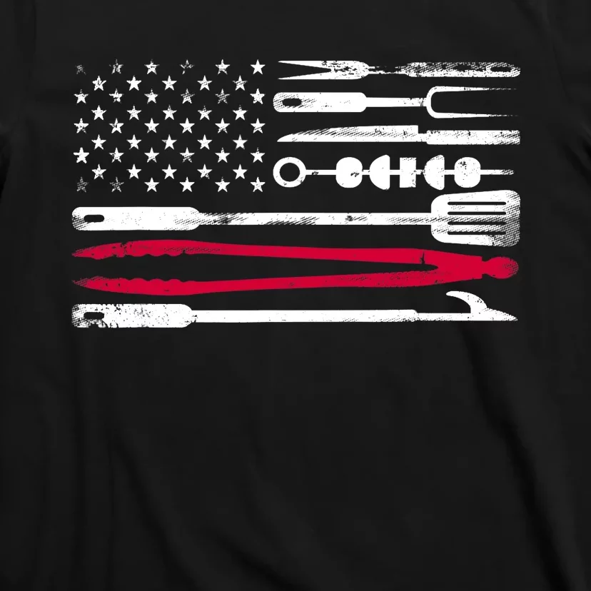 Funny American Flag Grilling Tools BBQ Grill Barbecue Tool T-Shirt