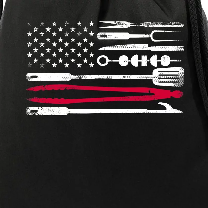 Funny American Flag Grilling Tools BBQ Grill Barbecue Tool Drawstring Bag