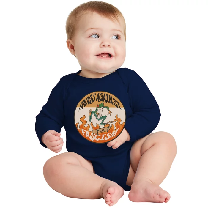 Frogs Against Fascism Baby Long Sleeve Bodysuit