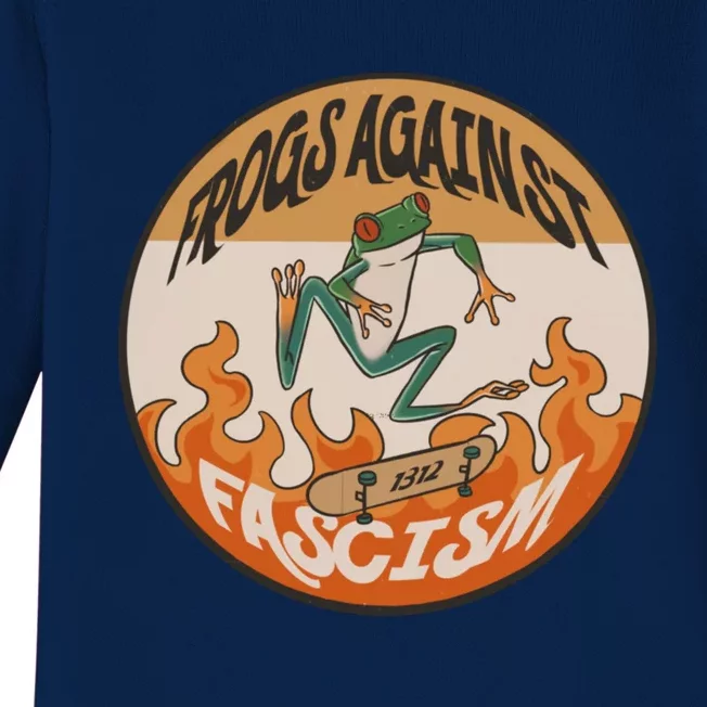 Frogs Against Fascism Baby Long Sleeve Bodysuit