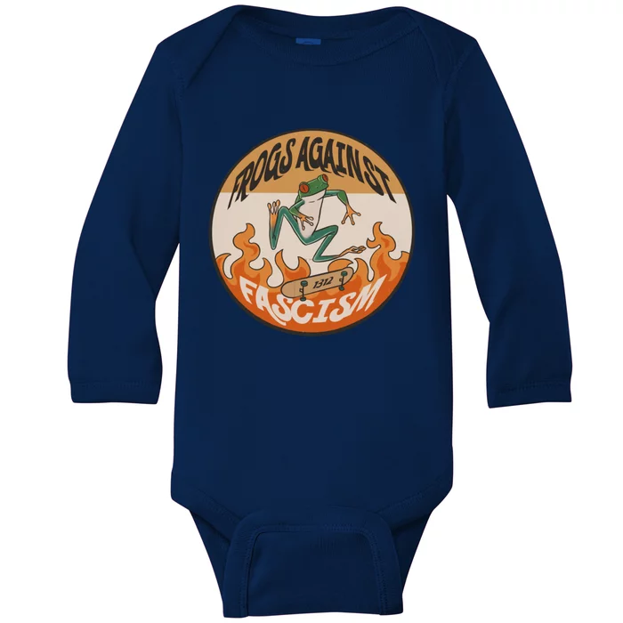 Frogs Against Fascism Baby Long Sleeve Bodysuit