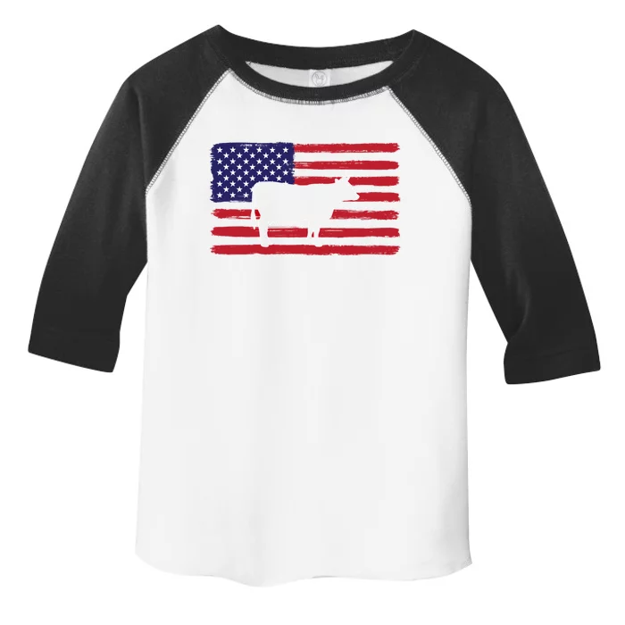 Farmer American Flag Cow Mom And Dad Gift Toddler Fine Jersey T-Shirt