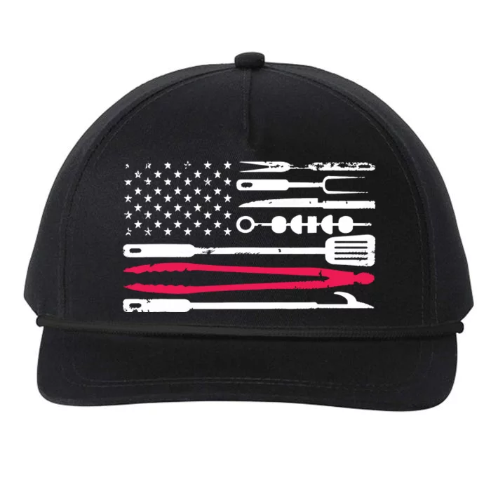 Funny American Flag Grilling Tools BBQ Grill Barbecue Tool Snapback Five-Panel Rope Hat