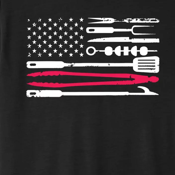 Funny American Flag Grilling Tools BBQ Grill Barbecue Tool ChromaSoft Performance T-Shirt