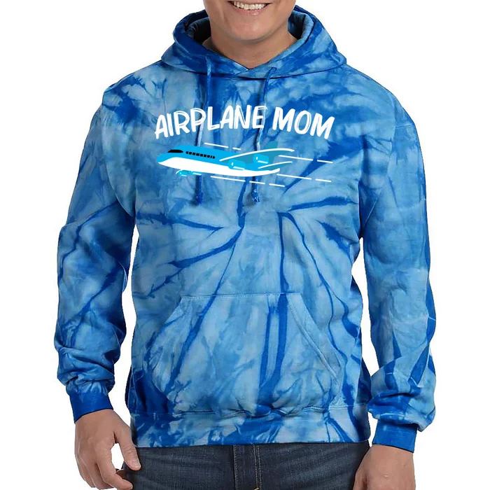 Funny Airplane For Mom Mother Captain Aviation Plane Engine Gift Tie Dye Hoodie