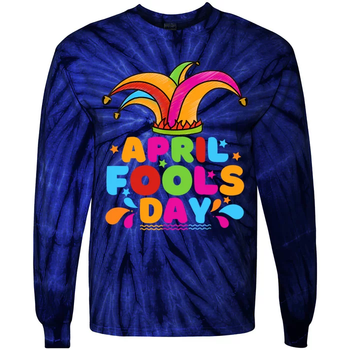 Funny April Fools Day 1st April Jokes Happy April Fools Day Tie-Dye Long Sleeve Shirt