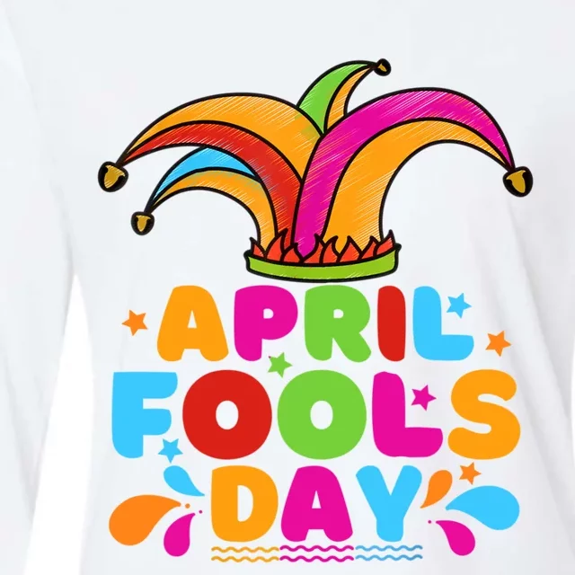 Funny April Fools Day 1st April Jokes Happy April Fools Day Womens Cotton Relaxed Long Sleeve T-Shirt