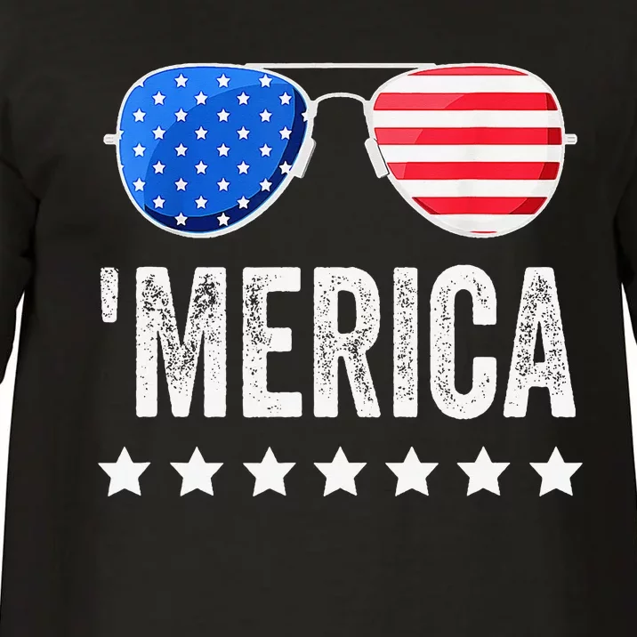 Funny American Flag Patriotic Fourth Comfort Colors T-Shirt