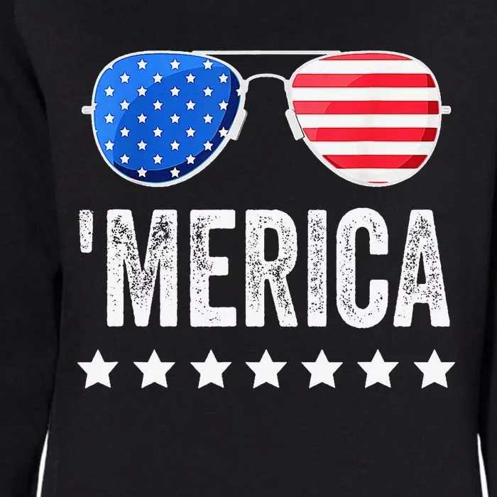 Funny American Flag Patriotic Fourth Womens California Wash Sweatshirt