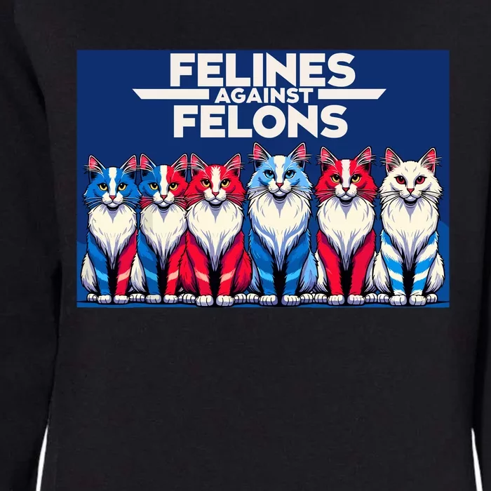 Felines Against Felons Womens California Wash Sweatshirt