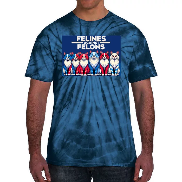 Felines Against Felons Tie-Dye T-Shirt