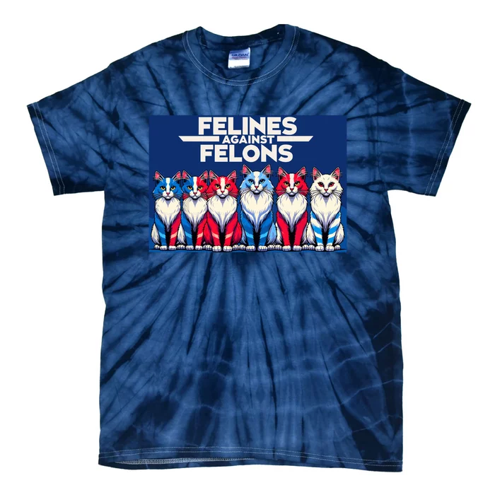 Felines Against Felons Tie-Dye T-Shirt