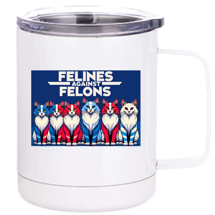 Felines Against Felons Front & Back 12oz Stainless Steel Tumbler Cup