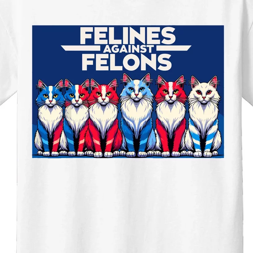 Felines Against Felons Kids T-Shirt