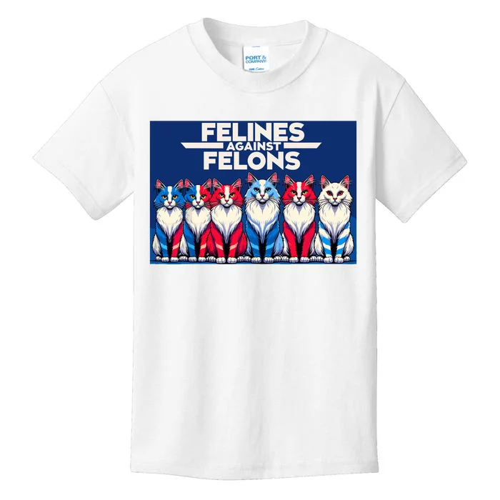 Felines Against Felons Kids T-Shirt