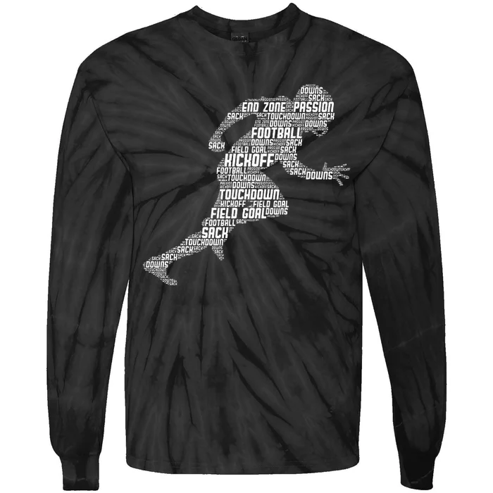 Football American Football Tie-Dye Long Sleeve Shirt