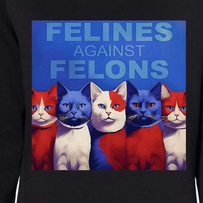 Felines Against Felons Womens California Wash Sweatshirt