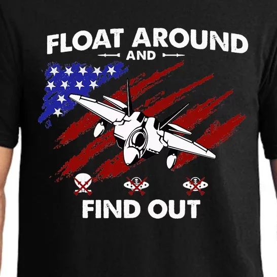 Float Around & Find Out Chinese Spy Balloon & UFOs USA Flag Pajama Set