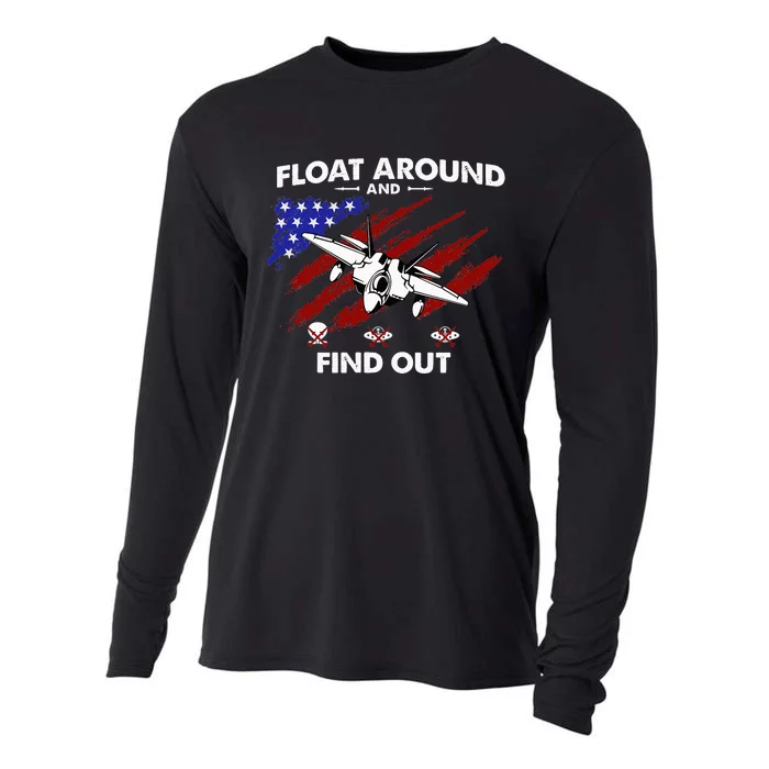 Float Around & Find Out Chinese Spy Balloon & UFOs USA Flag Cooling Performance Long Sleeve Crew