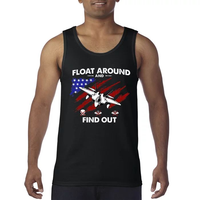 Float Around & Find Out Chinese Spy Balloon & UFOs USA Flag Tank Top